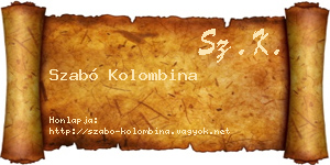 Szabó Kolombina névjegykártya